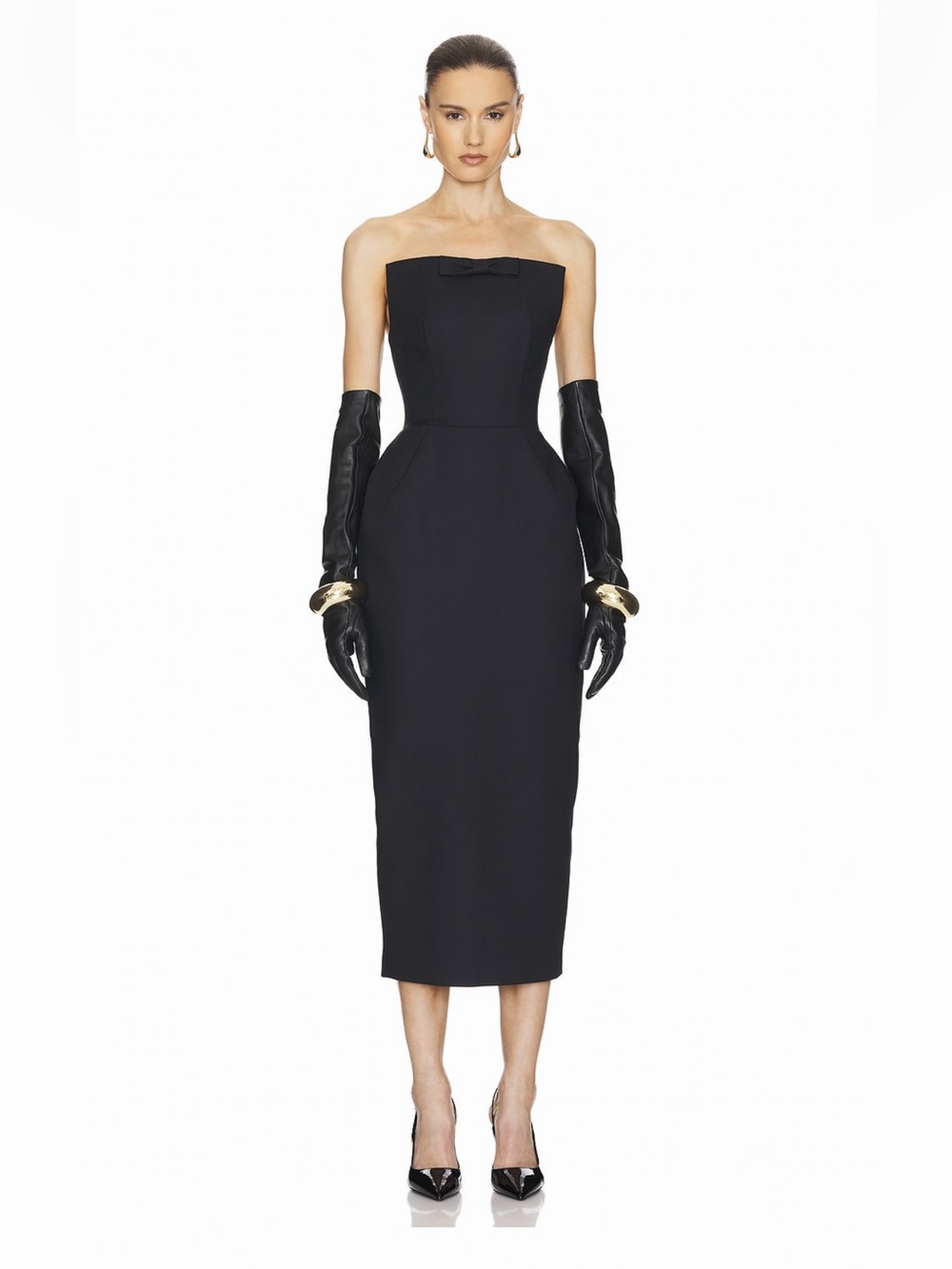 Helsa NWT The S Curve Dress With Bow in Black